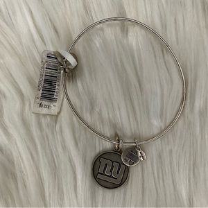 Alex and Ani New York Giants NFL Rafaelian Silver Charm Bangle Bracelet